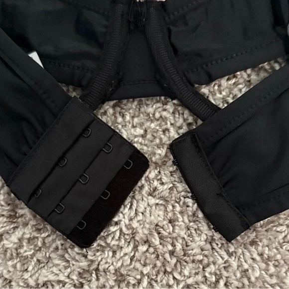 iHeartRaves Black Rhinestone Studded Bra - M - Picture 3 of 4